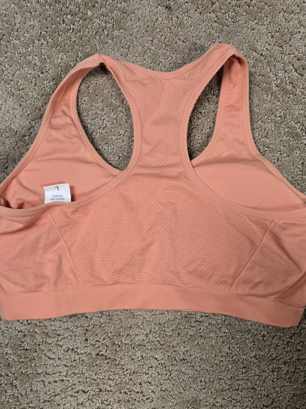 Jockey Peach Racerback Seamless Sports Bra